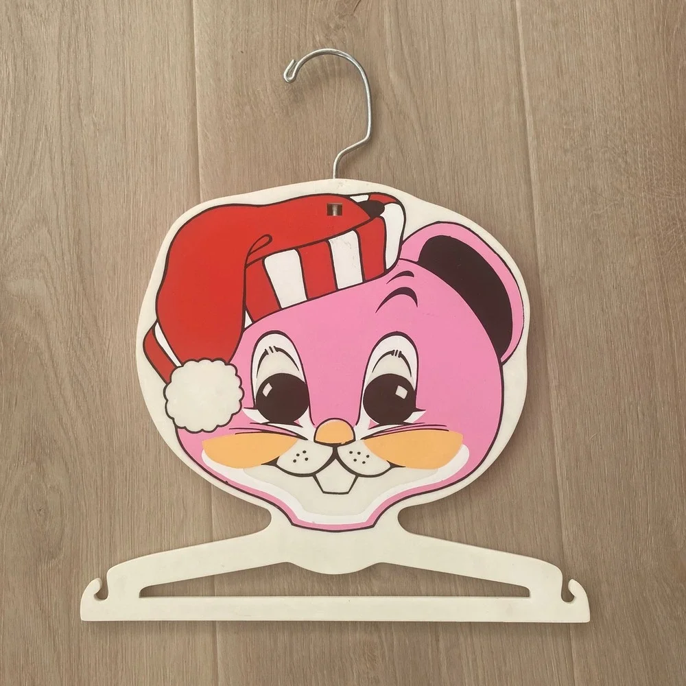 Vintage 1971 Kids Stuff Creations Hangers Set of 3 Retro Plastic Nursery Decor